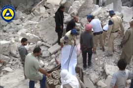 ضحايا الغارات الروسية على بلدة الهبيط بريف إدلب