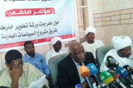 جانب من مؤتمر صحفي عقدته قوى نداء السودان المعارضة أكتوبر 2015
