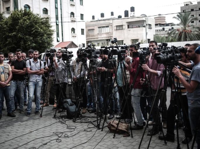 اعتصام الصحفين في غزة