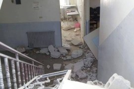 دمار واسع خلفته الغارات الروسية على مستشفى أورينت في إدلب
