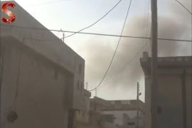 قصف الحاضر في ريف حلب بالبراميل المتفجرة