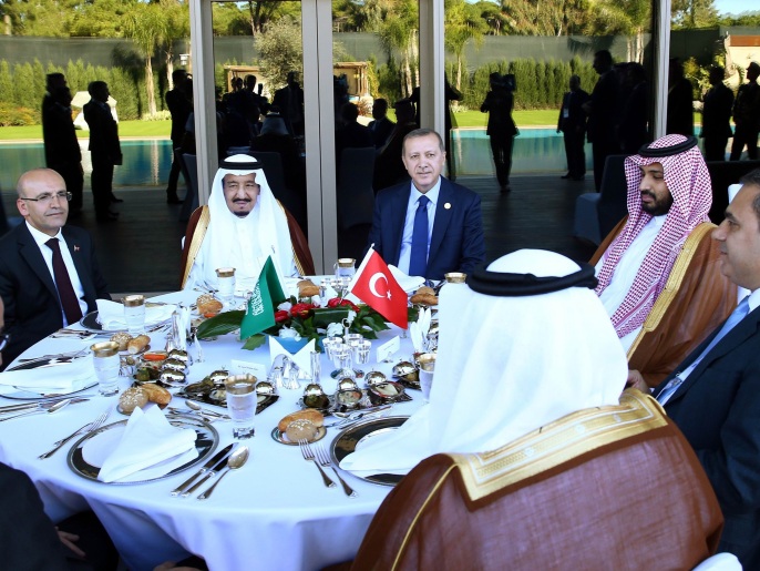أردوغان التقى الملك سلمان على هامش قمة العشرين في أنطاليا التركية الشهر الماضي (الفرنسية)