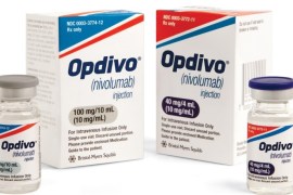 This product image provided by Bristol-Myers Squibb shows immuno-oncology drug Opdivo. The Food and Drug Administration has given accelerated approval to a regimen combining the New York-based drugmaker's two immuno-oncology drugs, Opdivo and Yervoy, to treat patients with advanced melanoma who have a particular genetic variation. (Bristol-Myers Squibb via AP)
