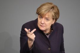 German Chancellor Angela Merkel speaks during the budget debate in the German Bundestag in Berlin, Germany, 25 November 2015.