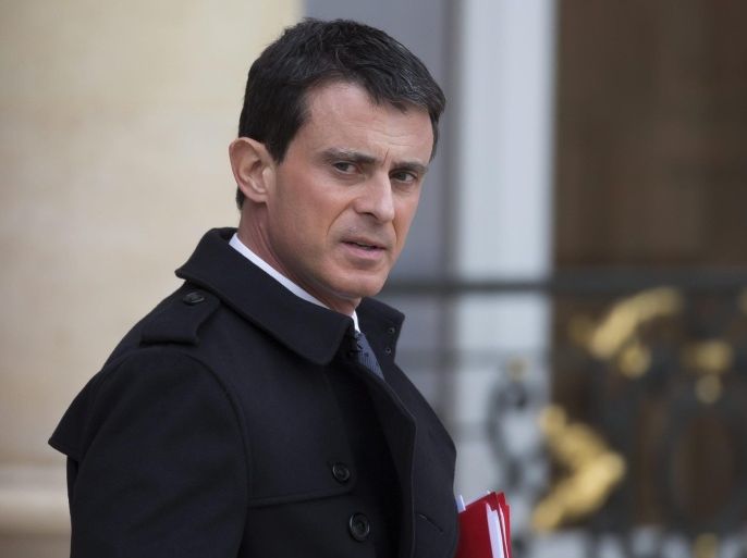 French prime minister Manuel Valls leaves the Elysee Palace after they held a defense council at the Elysee Palace in Paris, France, 14 November 2015. More than 120 people have been killed in a series of attacks in Paris on 13 November, according to French officials. French President Francois Hollande says that the attacks in Paris were an "act of war" carried out by the Islamic State extremist group.