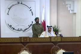 كلمة أمير قطر خلال افتتاح الدورة 44 لمجلس الشورى