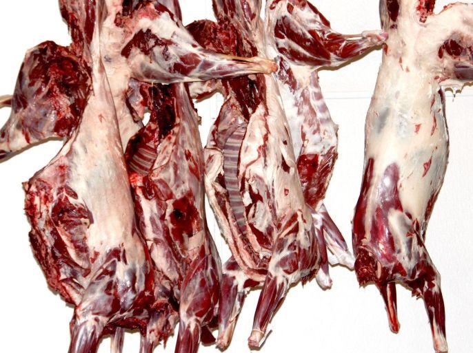 In this Dec. 12, 2014 photo, several deer carcass hang at Hartrich Meats in Sainte Marie, Ill. With the number of harvested deer up this year over last, along with less meat processing businesses in the area, Hartrich is busier than ever processing deer. (AP Photo/Effingham Daily News, Tony Huffman)