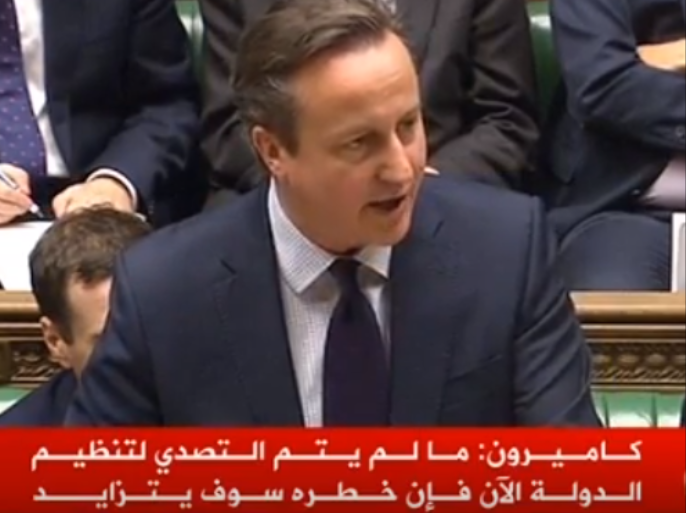 كاميرون: حان وقت انضمام بريطانيا للضربات الجوية ضد المتشددين بسوريا