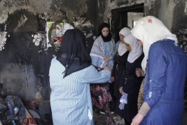 2-صورة من داخل المنزل عائلة دوابشةبعد حرقه على يد مستوطنين متطرفين
