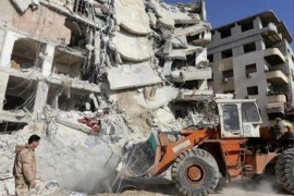 آثار القصف الذي استهدف سمير القنطار وآخرين في جرمانة بريف دمشق