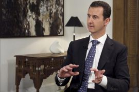 A handout picture made available by the Syrian Presidency on 11 December 2015, shows Syrian President, Bashar Al-Assad, speaking during an exclusive interview with Spanish news agency EFE, on 10 December 2015.