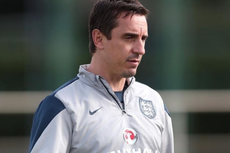 Football - England Training - Tottenham Hotspur Training Centre - 7/9/15 England coach Gary Neville during training Action Images via Reuters / Matthew Childs Livepic EDITORIAL USE ONLY.