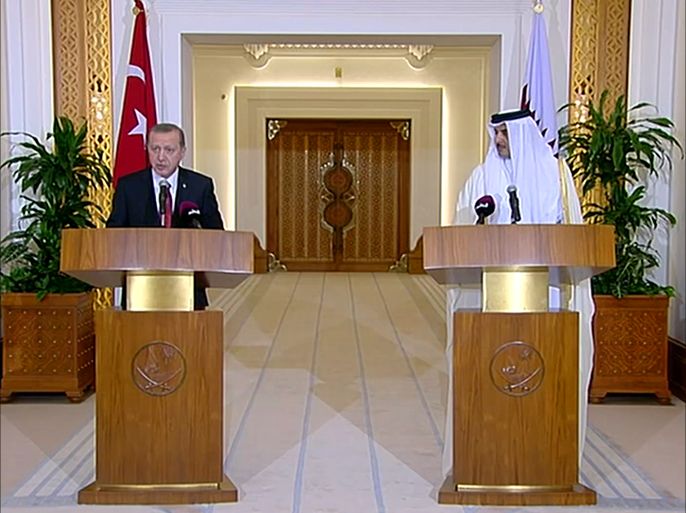 أمير قطر الشيخ تميم بن حمد آل ثاني والرئيس التركي رجب طيب أردوغان