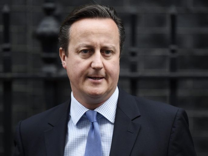 Britain's Prime Minister David Cameron departs from No. 10 Downing Street in London, Britain, 02 December 2015. Members of Parliament are to debate and vote on Syria airstrikes at the House of Commons 02 December. The vote is expected to come around 2200 GMT, after about 10 hours of scheduled debate. Much attention is likely to focus on alleged comments by Cameron denouncing 'terrorist sympathizers,' which some pacifist members of Parliament have taken as a dig against them.