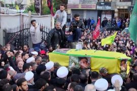 شيع حزب الله اللبناني في ضاحية بيروت الجنوبية القيادي في الحزب والأسير السابق في السجون الإسرائيلية سمير القنطار
