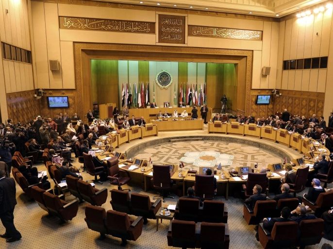 A general view shows Arab Foreign Ministers and delegation members attending the Arab Foreign Ministers emergency meeting at the League headquarters in Cairo, Egypt, 24 December 2015. According to reports, Iraq called for an Arab Foreign Ministers meeting to discuss Turkish deployment of troops in northern Iraq. Turkish troops are stationed at a flashpoint military base near Mosul in northern Iraq, sparking a row this month between Baghdad and Ankara.