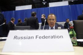 Russian Foreign Minister Sergey Lavrov attends at the opening session of the 22nd OSCE Ministerial Council, in Belgrade, Serbia, Thursday, Dec. 3, 2015. Turkey's Foreign Ministry says the Turkish and Russian foreign ministers will meet on the sidelines of the Organization for Security and Cooperation in Europe (OSCE) meeting being held in Belgrade. (AP Photo/Darko Vojinovic)