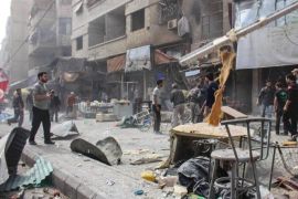آثار الدمار الذي حل وسط مدينة منبج في ريف حلب الشرقي خاص