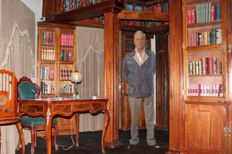 An undated handout image provided by Iguana Productions on 20 September 2014 shows an interior view of Peruvian writer and Nobel Prize in Literature laureate Mario Vargas Llosa's museum in Arequipa, Peru, where the most significant and relevant aspects of the author's life are recounted with a series of life size holograms of. EPA/IGUANA PRODUCTIONS / HANDOUT HANDOUT EDITORIAL USE ONLY/NO SALES
