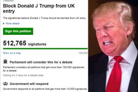 عريضة لمنع ترامب من دخول بريطانيا (مواقع إلكترونية)