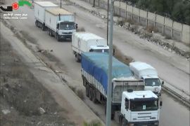 دخول مساعدات إلى حي الوعر في حمص