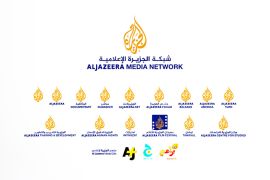 Aljazeera all logos in one -شعارات شبكة الجزيرة - الموسوعة