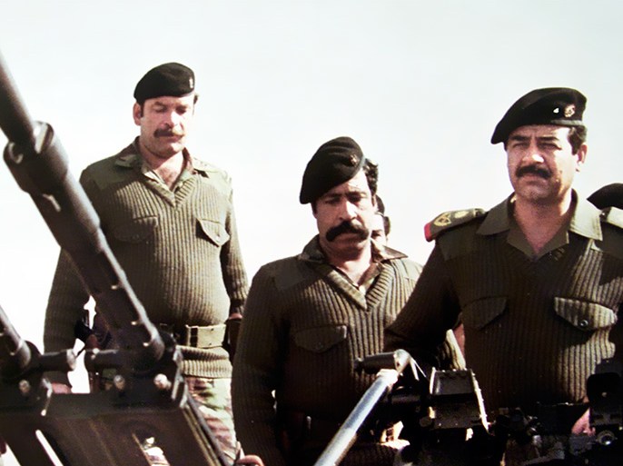 صدام حسين أثناء الحرب مع غيران