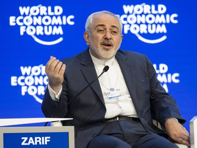 Iranian Foreign Minister Mohammad Javad Zarif speaks during a panel session on the first day of the 46th Annual Meeting of the World Economic Forum (WEF) in Davos, Switzerland, 20 January 2016. The overarching theme of the Meeting, which takes place from 20 to 23 January, is 'Mastering the Fourth Industrial Revolution.'