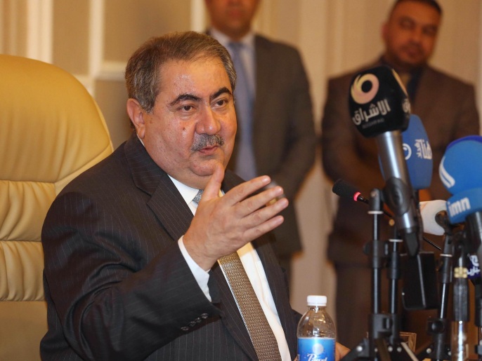 Iraq's Finance Minister Hoshyar Zebari speaks at a press conference in Baghdad, Iraq, Wednesday, Nov. 19, 2014. (AP Photo/Karim Kadim)