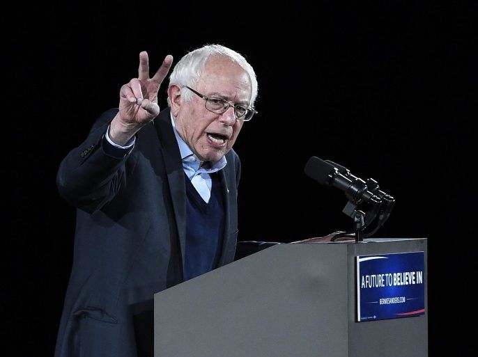 Vermont Senator and US Democratic presidential candidate Bernie Sanders gestures as he speaks to supporters at a Students for Bernie Concert and Rally, at the University of Iowa, Iowa Field House in Iowa City, Iowa, USA, 30 January 2016. The first in a series of intra-party contests to determine party nominees will be held in the central state of Iowa on 01 February.