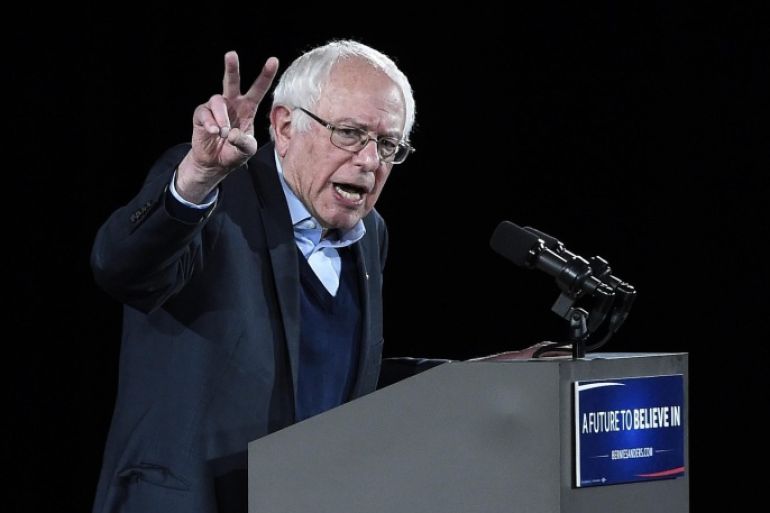 Vermont Senator and US Democratic presidential candidate Bernie Sanders gestures as he speaks to supporters at a Students for Bernie Concert and Rally, at the University of Iowa, Iowa Field House in Iowa City, Iowa, USA, 30 January 2016. The first in a series of intra-party contests to determine party nominees will be held in the central state of Iowa on 01 February.