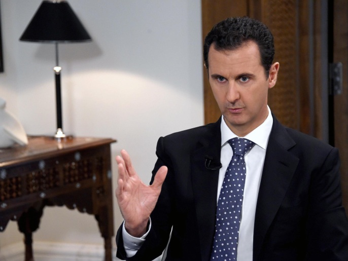 ‪الأسد خلال مقابلة صحفية مع وكالة أنباء إسبانية 11 ديسمبر/كانون الأول الماضي‬ الأسد خلال مقابلة صحفية مع وكالة أنباء إسبانية 11 ديسمبر/كانون الأول الماضي (أسوشيتد برس)