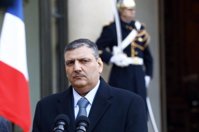 Former Syrian Prime Minister Riad Hijab, now coordinator of the Syrian opposition team ponders a question after his meeting with French President Francois Hollande at the Elysee Palace in Paris, Monday, Jan. 11, 2016. (AP Photo/Francois Mori)