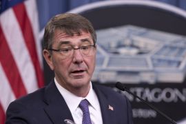FILE - In this Dec. 11, 2015 file photo, Defense Secretary Ash Carter speaks to reporters at the Pentagon. Carter laid out broad plans Wednesday, Jan. 13, 2016, to defeat Islamic State militants and retake the group's key power centers in Iraq and Syria. And he announced that a special commando force has now arrived in Iraq. (AP Photo/Manuel Balce Ceneta, File)