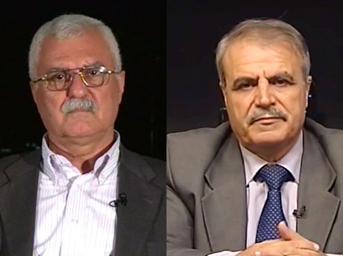 العميد أسعد الزعبي وجورج صبرا من المعارضة السورية