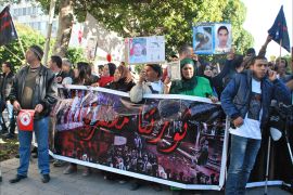 جانب من احتجاج ضحايا الثورة التونسية/العاصمة تونس/يناير/كانون الثاني 2016 مصدر الصور:خميس بن بريك-تونس