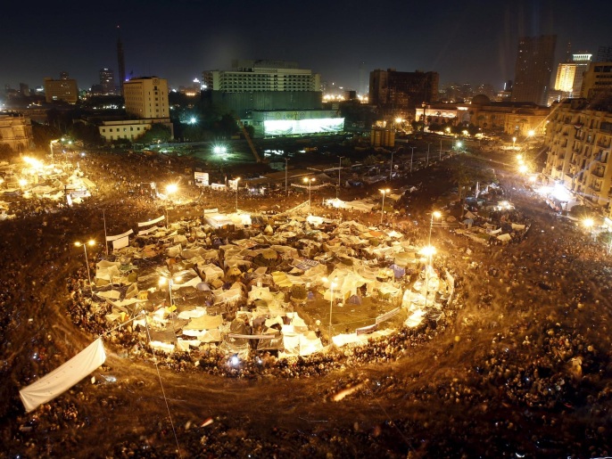 ‪(رويترز)‬ ميدان التحرير الذي شهد اندلاع الثورة على مبارك