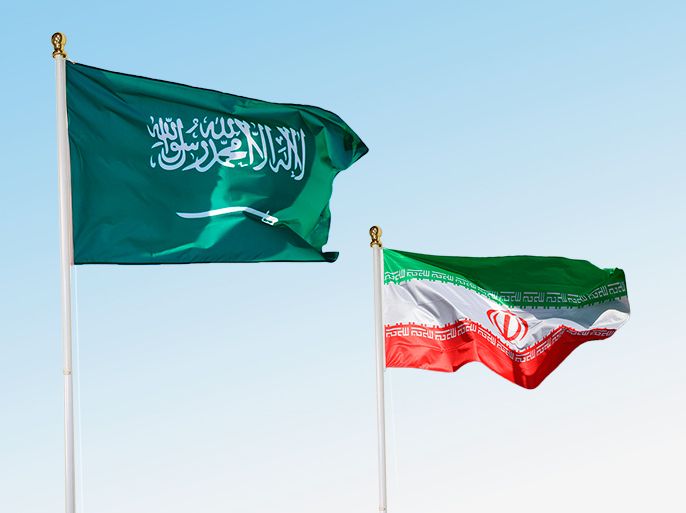 كومبو يضم العلمين السعودي والإيراني - الموسوعة