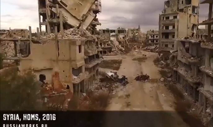 مواقع إخبارية روسية تبث صور حجم الدمار بمدينة حمص