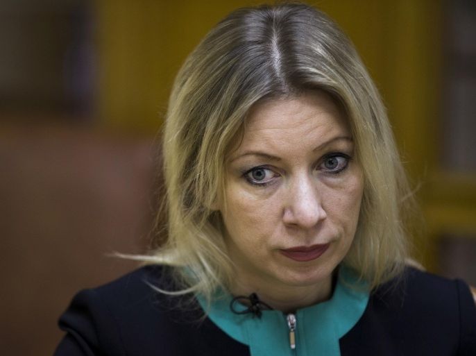 Russian Foreign Ministry spokeswoman Maria Zakharova listens for a question during her interview to the Associated Press in Moscow, Russia, Tuesday, Dec. 1, 2015. Zakharova told The Associated Press on Tuesday that the incident, in which two Russian servicemen were killed, not only strained the previously warm ties between Russia and Turkey but also “made the Vienna talks difficult” and made Moscow more determined to get other parties to agree on a list of terrorist groups in Syria before the next round of talks. Without that, Zakharova said a joint action in Syria is impossible. (AP Photo/Pavel Golovkin)