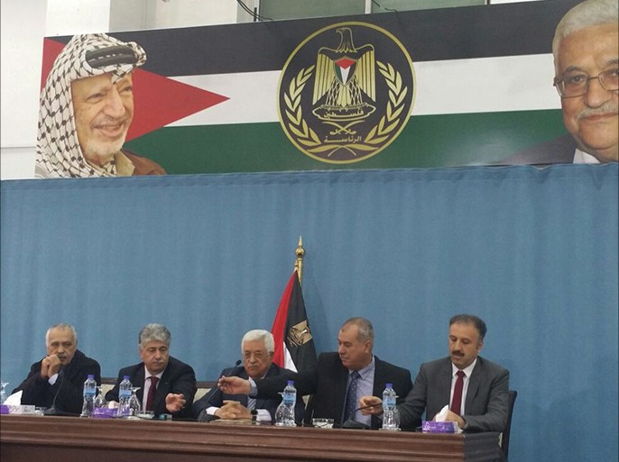 رام الله 9/ 2- 2016 – لقاء الرئيس الفلسطيني محمود عباس بصحفيين من عرب أرضي 48