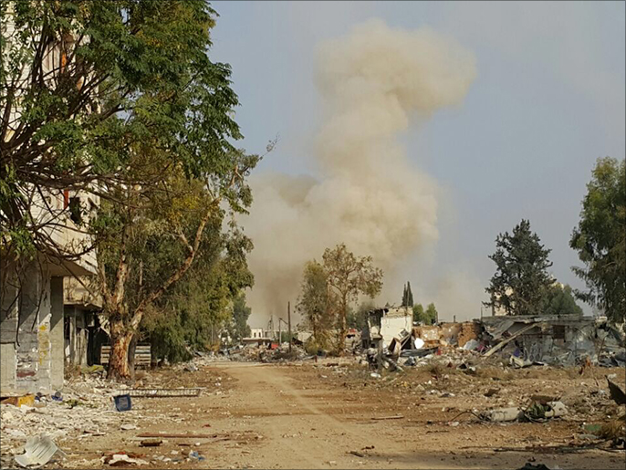 ‪داريا المحاصرة بريف دمشق تتعرض لقصف عنيف منذ أسبوع‬ (الجزيرة)