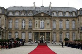 General view of the Elysee Palace, the President's official residence, is seen before a handover ceremony in Paris May 16, 2007. Socialist Francois Hollande will be sworn in as France's new president on May 15, 2012, an official at outgoing President Nicolas Sarkozy's office said on Monday May 7, 2012. Picture taken May 16, 2007. REUTERS/Jacky Naegelen (FRANCE - Tags: POLITICS ELECTIONS)