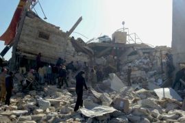A handout image dated 15 February 2016, provided by the MÃ©decins Sans FrontiÃ¨res (MSF) or Doctors Without Bordersorganization, showing destruction and rubble at an MSF-supported hospital in Idlib province in northern Syria, largely destroyed in an attack on early 15 February 2016. At least eight staff members are missing after airstrikes at a hospital affiliated with Doctors Without Borders (MSF) in northern Syria, believed to have been carried out by Russian jets. 'We can confirm that the MSF-supported structure in Maaret al-Noumaan in northern Idlib was destroyed this morning in airstrikes,' said Mirella Hodeib, a press offer at MSF in Beirut. MSF said 40,000 people would be cut off from access to medical services as a result of the latest strikes on the hospital in Idlib. Three MSF-supported hospitals were recently damaged in Aleppo. EPA/SAM TAYLOR / MSF / HANDOUT