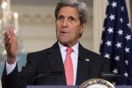 US Secretary of State John Kerry responds to a question from the news media during a bilateral press conference with German Foreign Minister Frank-Walter Steinmeier at the US State Department in Washington, DC, USA, 29 February 2016. Secretary Kerry and Minister Steinmeier responded to questions on the Syrian cessation of conflict agreement.