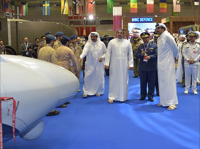 جانب من افتتاح معرض ومؤتمر الدوحة الدولي الخامس للدفاع البحري (قنا)