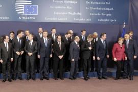 European Union heads of state and government pose for a group photo at an EU summit in Brussels on Thursday, March 17, 2016. The president of Cyprus says Turkey must open its airports and ports to Cypriot ships and planes if it wants to join the European Union, in a standoff hampering efforts to seal an EU-Turkey migrant agreement. (AP Photo/Francois Walshaerts)
