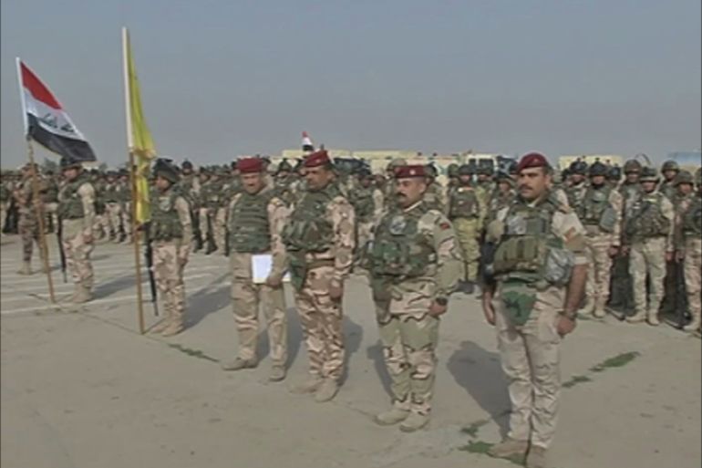 قوات عراقية في بلدة مخمور استعدادا لمعركة الموصل