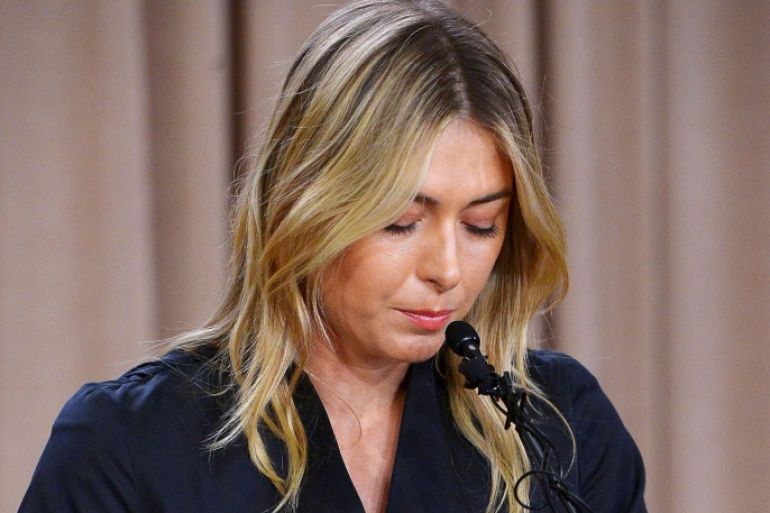 Mar 7, 2016; Los Angeles, CA, USA; Maria Sharapova speaks to the media announcing a failed drug test after the Australian Open during a press conference today at The LA Hotel Downtown. Mandatory Credit: Jayne Kamin-Oncea-USA TODAY Sports TPX IMAGES OF THE DAY