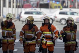 Emergency workers and police at Rue de la Loi, after an explosion at Malbeek Metro station, Brussels, Belgium, 22 March 2016. Brussels has shut down all of its metro services after blasts occurred in Schuman and Maelbeek metro stations near European Union buildings, local news reports. At least one person was killed and many injured, according to a local witness, although the number of deaths and injuries has not been confirmed by official sources. The blast comes just hours after dozens of people were killed and injured in a double explosion in the departure hall of Zaventem Airport in Brussels.